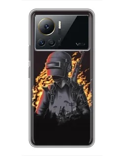 Чохол для Infinix Note 12 Pro (4G) з картинкою «PUBG — вогняний силует»