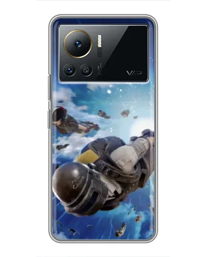 Чехол для Infinix Note 12 Pro (4G) с картинкой «Десант PUBG — прыжок»