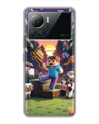 Чехол для Infinix Note 12 Pro (4G) с картинкой «Стив на ферме» Чехол для Infinix Note 12 Pro (4G) с картинкой «Стив на ферме»