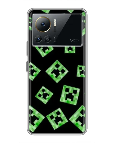 Чехол для Infinix Note 12 Pro (4G) с картинкой «Паттерн с криперами» Чехол для Infinix Note 12 Pro (4G) с картинкой «Паттерн с криперами»