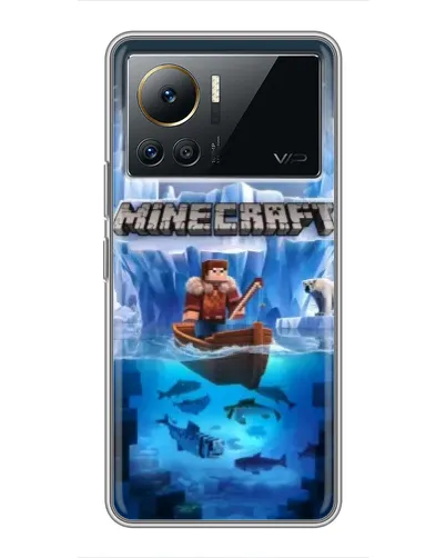 Чехол для Infinix Note 12 Pro (4G) с картинкой «Minecraft ледяной мир» Чехол для Infinix Note 12 Pro (4G) с картинкой «Minecraft ледяной мир»