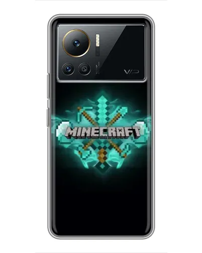 Чехол для Infinix Note 12 Pro (4G) с картинкой «Minecraft Diamond лого» Чехол для Infinix Note 12 Pro (4G) с картинкой «Minecraft Diamond лого»