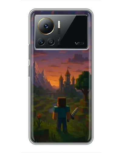 Чехол для Infinix Note 12 Pro (4G) с картинкой «Стив у башни» Чехол для Infinix Note 12 Pro (4G) с картинкой «Стив у башни»