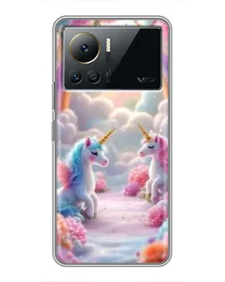 Чехол для Infinix Note 12 Pro (4G) с картинкой «Радуга и единороги» Чехол для Infinix Note 12 Pro (4G) с картинкой «Радуга и единороги»