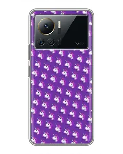 Чехол для Infinix Note 12 Pro (4G) с картинкой «Единороги на фиолетовом»