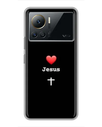 Чехол для Infinix Note 12 Pro (4G) с картинкой «Сердце - Jesus»