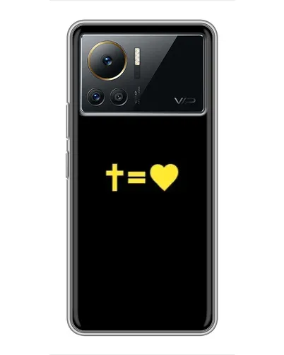 Чехол для Infinix Note 12 Pro (4G) с картинкой «Сердце и Крест»