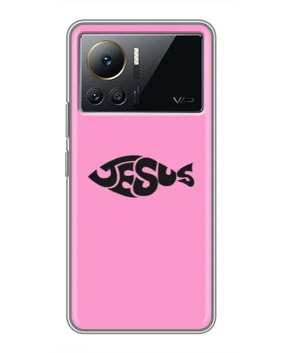 Чехол для Infinix Note 12 Pro (4G) с картинкой «Розовый символ  Jesus»