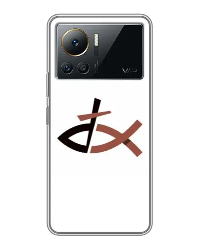 Чехол для Infinix Note 12 Pro (4G) с картинкой «Рыба и крест»