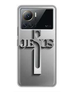Чехол для Infinix Note 12 Pro (4G) с картинкой «Металлический крест Jesus»