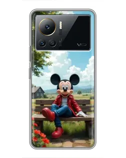 Чехол для Infinix Note 12 Pro (4G) с картинкой «Микки на скамейке»