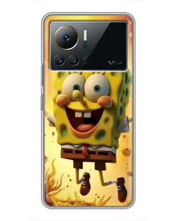 Чехол для Infinix Note 12 Pro (4G) с картинкой «Губка Боб прыгает»