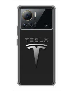 Чохол для Infinix Note 12 Pro (4G) з картинкою «Сталевий логотип Tesla»