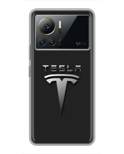 Чехол для Infinix Note 12 Pro (4G) с картинкой «Стальной логотип Tesla» Чехол для Infinix Note 12 Pro (4G) с картинкой «Стальной логотип Tesla»