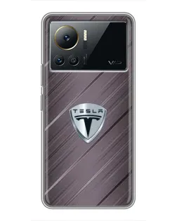 Чохол для Infinix Note 12 Pro (4G) з картинкою «Металева текстура Tesla»