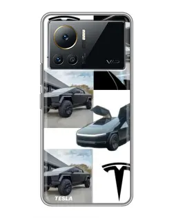 Чохол для Infinix Note 12 Pro (4G) з картинкою «Колаж Cybertruck Tesla»