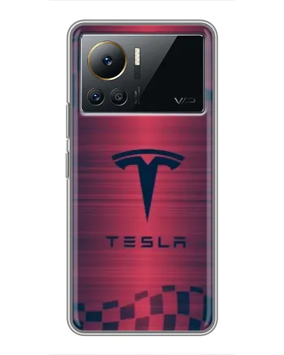 Чехол для Infinix Note 12 Pro (4G) с картинкой «Тесла красный карбон» Чехол для Infinix Note 12 Pro (4G) с картинкой «Тесла красный карбон»
