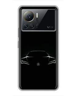 Чехол для Infinix Note 12 Pro (4G) с картинкой «Mercedes — силуэт авто»