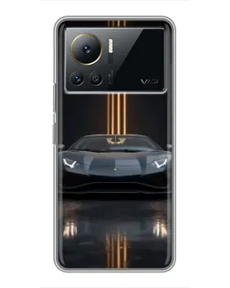 Чехол для Infinix Note 12 Pro (4G) с картинкой «Lamborghini золотые линии»