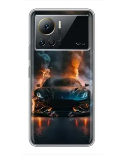Чехол для Infinix Note 12 Pro (4G) с картинкой «Lamborghini дымная эстетика»