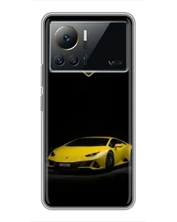 Чехол для Infinix Note 12 Pro (4G) с картинкой «Lamborghini желтый акцент»