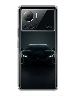 Чехол для Infinix Note 12 Pro (4G) с картинкой «Черный Lamborghini Aventador»