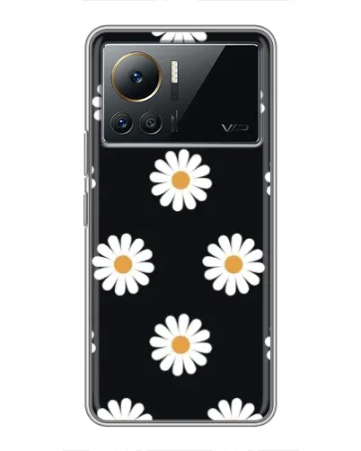 Чохол для Infinix Note 12 Pro (4G) з картинкою «Ромашки на чорному»