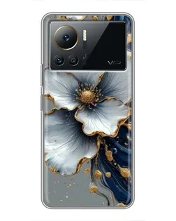 Чохол для Infinix Note 12 Pro (4G) з картинкою «Біла квітка та золотий флюїд»