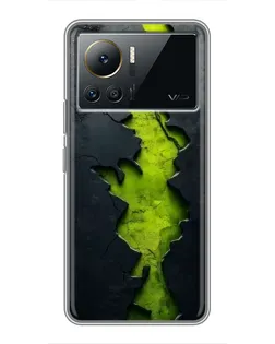 Чохол для Infinix Note 12 Pro (4G) з картинкою «Салатовий розлом скелі»