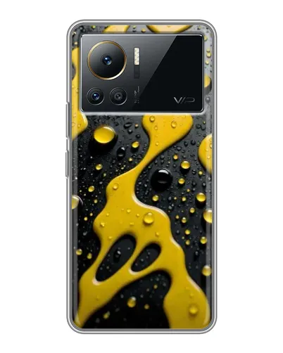Чехол для Infinix Note 12 Pro (4G) с картинкой «Жидкое желтое золото»