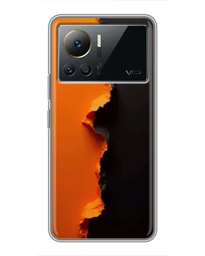Чехол для Infinix Note 12 Pro (4G) с картинкой «Оранжевый разлом»