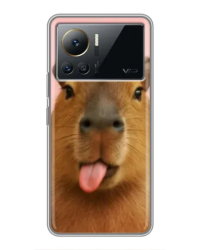 Чехол для Infinix Note 12 Pro (4G) с картинкой «Капибара с языком» Чехол для Infinix Note 12 Pro (4G) с картинкой «Капибара с языком»