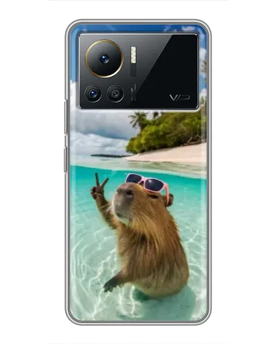 Чехол для Infinix Note 12 Pro (4G) с картинкой «Капибара на море» Чехол для Infinix Note 12 Pro (4G) с картинкой «Капибара на море»