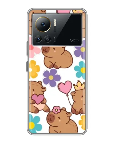 Чехол для Infinix Note 12 Pro (4G) с картинкой «Цветочный паттерн капибар» Чехол для Infinix Note 12 Pro (4G) с картинкой «Цветочный паттерн капибар»