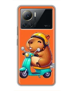 Чохол для Infinix Note 12 Pro (4G) з картинкою «Капібара на скутері»