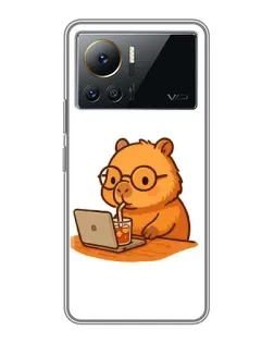 Чохол для Infinix Note 12 Pro (4G) з картинкою «Капібара з ноутбуком»