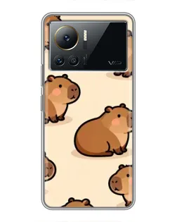 Чохол для Infinix Note 12 Pro (4G) з картинкою «Паттерн милих капібар»