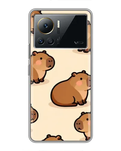 Чехол для Infinix Note 12 Pro (4G) с картинкой «Паттерн милых капибар» Чехол для Infinix Note 12 Pro (4G) с картинкой «Паттерн милых капибар»