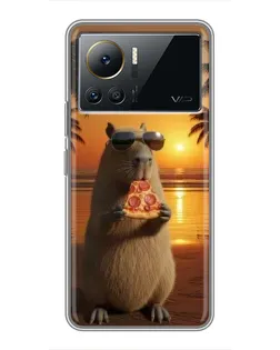 Чохол для Infinix Note 12 Pro (4G) з картинкою «Капібара з піцою»