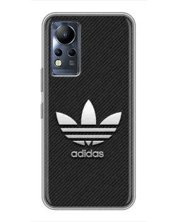 Чехол для Infinix Note 12 с картинкой «Adidas Карбоновая текстура»