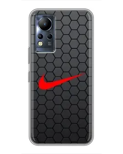 Чехол для Infinix Note 12 с картинкой «Nike — карбоновая сетка»