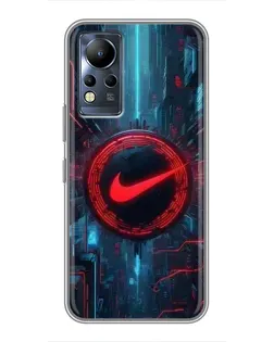 Чехол для Infinix Note 12 с картинкой «Техногенный стиль Nike»