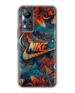 Чехол для Infinix Note 12 с картинкой «Nike в абстракции»