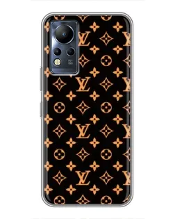 Чохол для Infinix Note 12 з картинкою «Золота монограма LV»