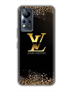 Чохол для Infinix Note 12 з картинкою «LV — золоті іскри»