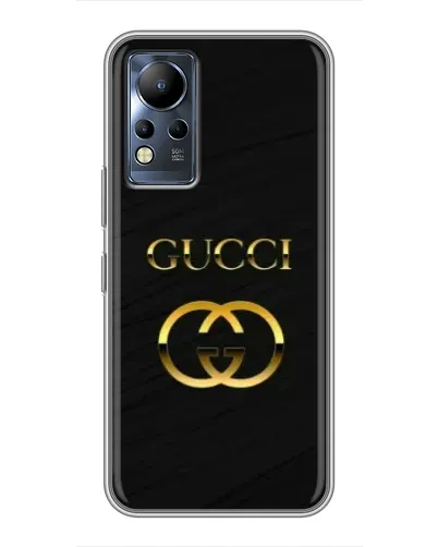 Чехол для Infinix Note 12 с картинкой «Золотой логотип Gucci»