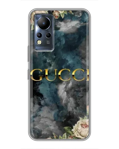 Чехол для Infinix Note 12 с картинкой «Абстрактные цветы Gucci»