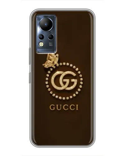 Чехол для Infinix Note 12 с картинкой «Gucci — золотая бабочка»