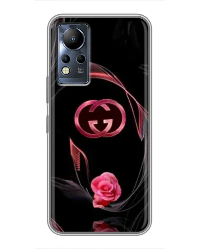 Чехол для Infinix Note 12 с картинкой «Gucci — неоновая роза»