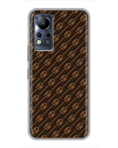 Чехол для Infinix Note 12 с картинкой «Gucci — золотые диагонали»